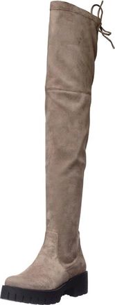 Cesare Gaspari Schoenen, Dames, Beige, 36 EU, Su&egrave;de, Over-the-Knee Laarzen van Su&egrave;de