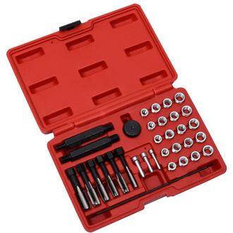 vidaXL vidaXL Kit Riparazione Filetto Candela Incandescenza 33 pz M8 M10 M12