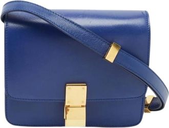 Celine Pre-owned Vintage Cross Body Bag - Dames - Vintage Schoudertas - Blauw - ONE Size - Leer - Vintage