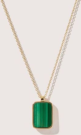 Otiumberg 14kt Gold Vermeil Malachite Tag Pendant in Yellow Toned Gold at Nordstrom