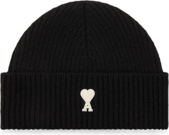 Ami Gorro de lana con Ami de Coeur contrastado - Accessories - unisex - Negro - ONE SIZE