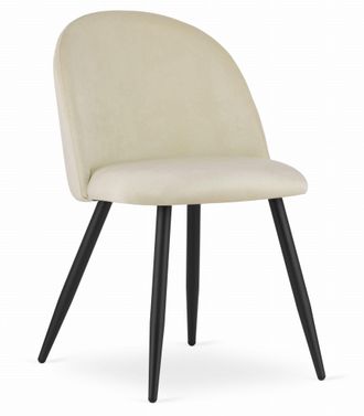 OEM Silla Bello - Terciopelo Beige / Patas Negras X 1
