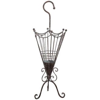 Biscottini International Parag&uuml;ero De Hierro Forjado Parag&uuml;ero Interior Y Exterior Dise&ntilde;o De Paraguas Estilo Vintage A Prueba De Goteo 32x32x83 Cm Negro