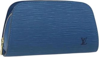 Louis Vuitton Pre-owned Clutches, female, Blue, Size: ONE SIZE Pre-owned Vintage Leather Clutch