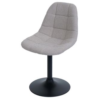 Hhg Silla De Comedor Hhg 898, Silla De Cocina Silla Giratoria, Acero Mvg Tela/textil Boucl&eacute; (450g/m&sup2;), Topo