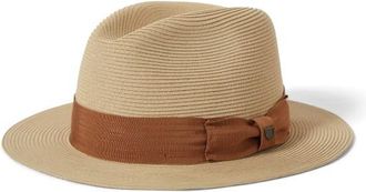 Brixton Roma Straw Packable Fedora Hut - Unisex | beige