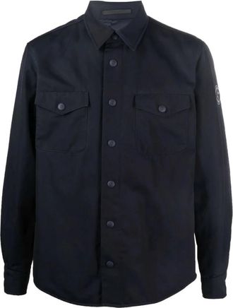 Giorgio Armani Long Sleeve Tops - Heren - Zomerjassen - Blauw - M - Polyester - Jassen