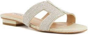 Dune London Loupe Slide Sandal in Silver at Nordstrom Rack, Size 7Us / 37Eu