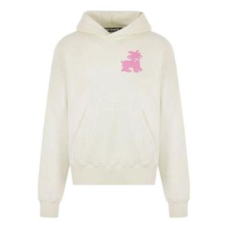 Palm Angels SS23 Leon Classic Hoodie Pale Green Fuchsia PMBB058E23FLE0045432