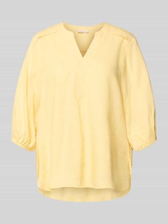 Freequent Bluse aus Leinen-Mix mit verl&auml;ngertem R&uuml;cken Modell Lava in GELB, Gr&ouml;&szlig;e XXL