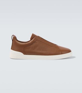 Ermenegildo Zegna Triple Stitch leather sneakers