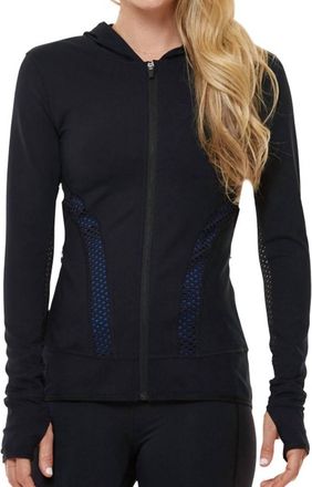Shape Active Offbeat Hooded Jacket In Black