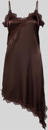 Noisy May Minikleid mit Spitzenbesatz Modell SOFIE in Schoko, Größe XL