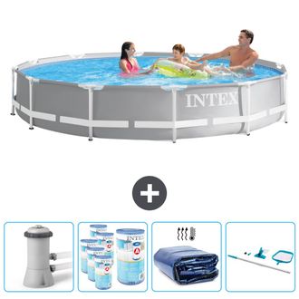 Intex Piscina Prism Frame Redonda - 366x76 Cm - 7-piezas Scb90