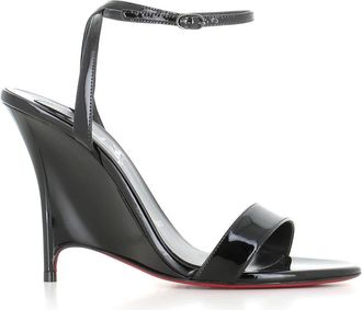 Christian Louboutin Schoenen, Dames, Zwart, 38 1/2 EU, Leer, Zeezeenella Wedge