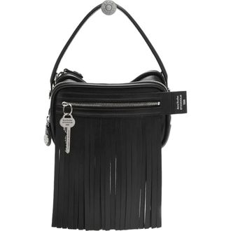 Acne Studios Camero Kit Fringe Leather Handbag in Black at Nordstrom