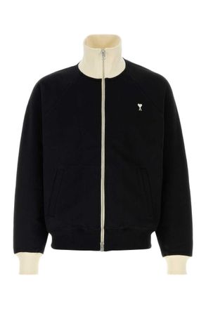 Ami Black Mock Collar Sweatshirt