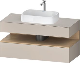 Duravit Duravit - Qatego Consola Mueble Bajo Lavabo, 1 Extra&iacute;ble, 1 Caj&oacute;n