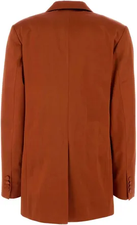 Dries Van Noten Womens Copper Satin Blanchet Blazer Rust Co Ac Giacche E Gilet Jacket