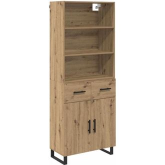 vidaXL Highboard Artisan Oak 69.5 x 34 x 180 cm Engineered Wood vidaXL