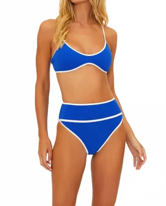 Beach Riot Carlotta Bikini Bottom In Riviera Azure