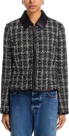 Rag & Bone Eloise Long Sleeve Blazer In Black Plaid