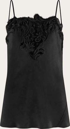 Ferragamo Donna Top con pizzo Nero