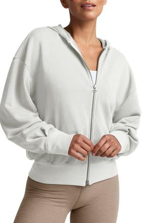 Beyond Yoga Fade Out Full Zip Hoodie in Washed Vintage White at Nordstrom, Size X-Large