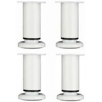 OEM 4 Piezas De Patas Ajustables Para Muebles De 12 Cm, Patas Redondas De Metal Blanco Para Mesa, Sof&aacute;, Armario Y Cama Con Tornillos - Crezuo