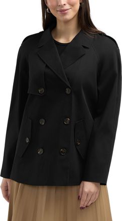 Ellen Tracy Womens Short Raglan Trench