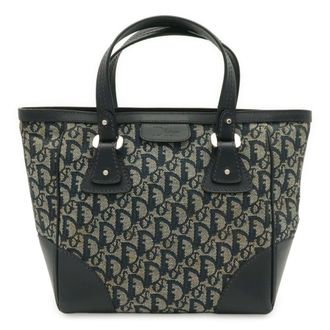 Dior Navy Trotter Handbag Tote Bag (Pre-Owned)