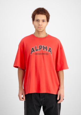 Alpha Industries T-Shirt ALPHA INDUSTRIES College T-Shirt, Herren, Gr. L, rot (radiant rot), Obermaterial: 100% Baumwolle, Shirts T-Shirt