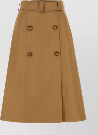 Burberry waist belted a-line skirt