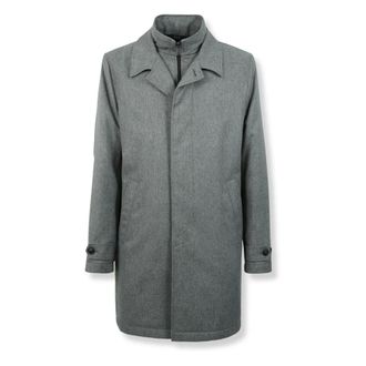 Fay Morning Coat - Heren - Mantels - Blauw - Maat: XL Zijde