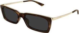 Saint Laurent SL 766 Rechthoekige Zonnebril - unisex - Accessoires - Bruin - Maat: 57 MM