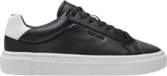 Calvin Klein Lace Up Cupsole Sneakers - Dames - Sneakers - Zwart - 39 EU - Leer - Schoenen
