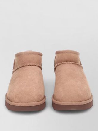 UGG ultra mini ankle boots round toe pull tab