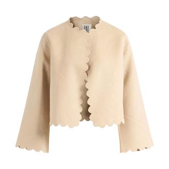 By Malene Birger Light Jackets, female, Beige, Size: XS Vibetta Jacket