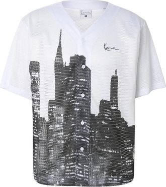 Karl Kani Signature Mesh Baseball Shirt - Heren - T-shirts - Wit - M - Tops