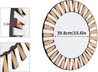 OEM Specchio Da Parete A Forma Di Sole, Struttura Resistente, 60 Cm (24 Pollici)