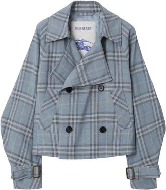Burberry Check Trench Jacket - Womens - Silk/Viscose/Buffalo Horn