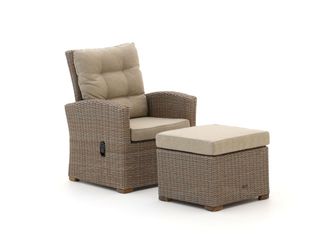 Intenso Furniture Intenso Mazzano lounge tuinstoel verstelbaar met voetenbank