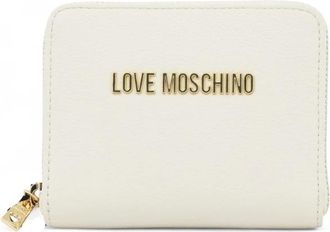 Love Moschino Zip-around Portemonnee - Dames - Portefeuilles - Wit - ONE Size - Polyester - Accessoires