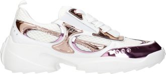 Roger Vivier Motor Sneakers Dames Wit/Rose Metallic Stof