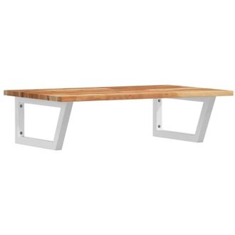 vidaXL Basin Shelf Wall Mounted Steel and Solid Wood Acacia Vidaxl