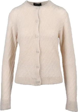 Fabiana Filippi Beige Wool-Blend Sequin Cardigan