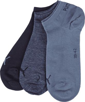 Puma Socken mit elastischem Bündchen im 3er-Pack in Hellblau, Größe One Size