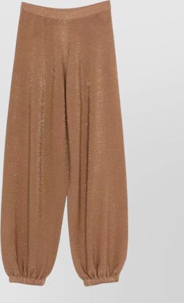 Fabiana Filippi wool cotton trousers elasticated cuffs waistband