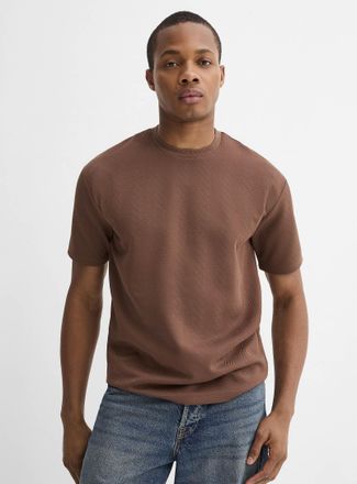 Le 31 Mens Embossed geo T-shirt