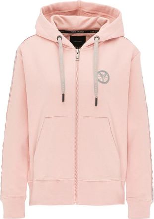 Carlo Colucci Basic Sweat Jacket - Dames - Vesten met rits - Roze - L - Katoen - Hoodies & sweatvesten